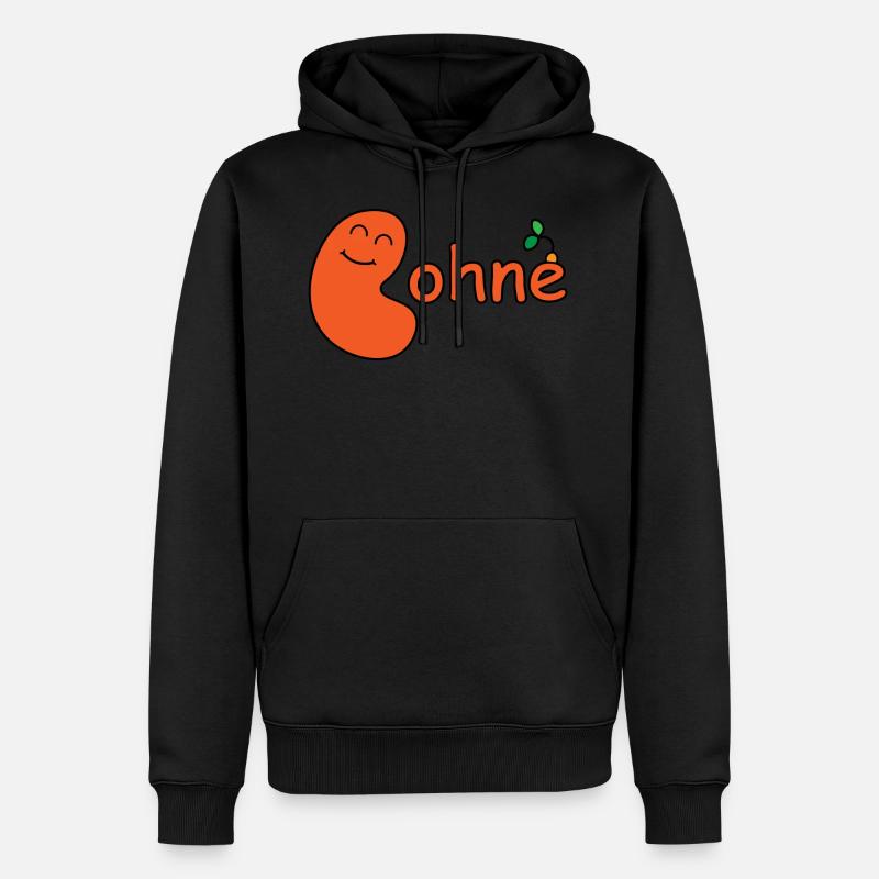 Bohne - Männer Premium Bio Hoodie - Schwarz