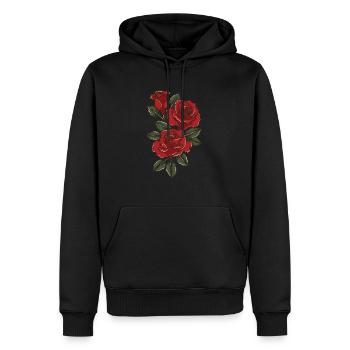 Rote Rosen - Männer Premium Bio Hoodie - Schwarz - Vorne - Nico (187cm)