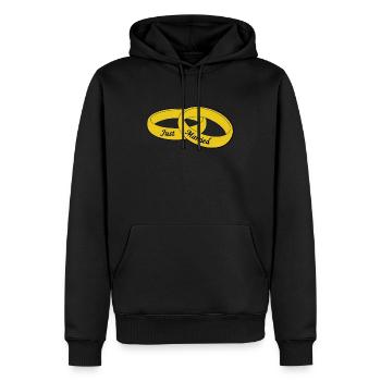 Ringe - Männer Premium Bio Hoodie - Schwarz - Vorne - Nico (187cm)