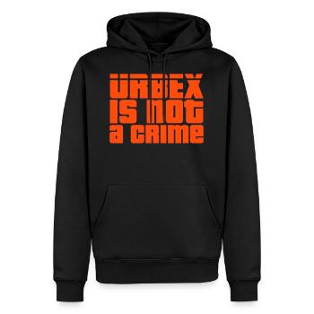 Urbex is not a crime - Sweat à capuche Premium bio Homme - noir - Devant - Nico (187cm)