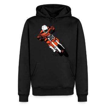 Moto Cross - motocross - Men’s Premium Organic Hoodie - black - Front - Nico (187cm)