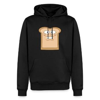toast bread - Men’s Premium Organic Hoodie - black - Front - Nico (187cm)