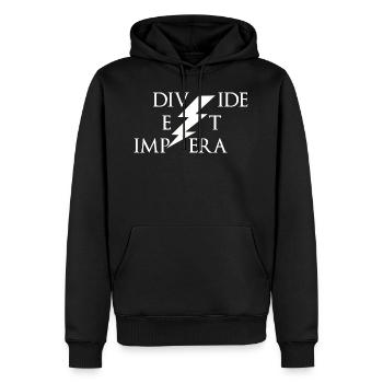 Divide et impera Latin domination - Men’s Premium Organic Hoodie - black - Front - Nico (187cm)