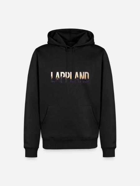 Lappland NaturTravel Outdoor Geschenk - Männer Premium Bio Hoodie - Schwarz