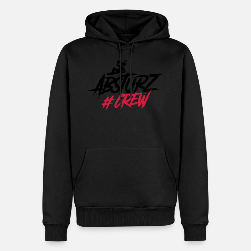 absturz crew - Männer Premium Bio Hoodie - Schwarz
