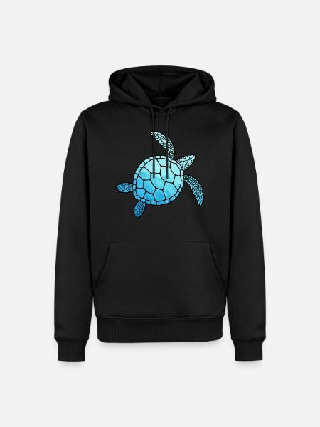 Schildkröte Turtle Geschenkidee Schildkröten Meer - Männer Premium Bio Hoodie - Schwarz