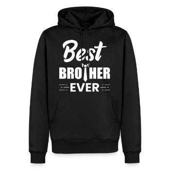 best brother ever - Männer Premium Bio Hoodie - Schwarz - Vorne - Nico (187cm)