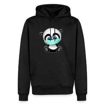 Masque pour le visage Panda Bear Pandamy - Sweat à capuche Premium bio Homme - noir - Devant - Nico (187cm)