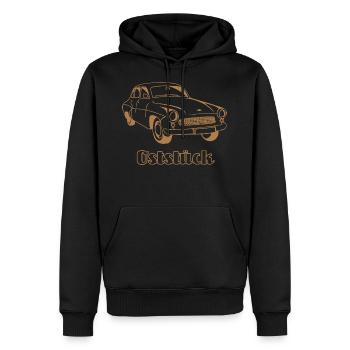 Wartburg 311 Oststück - Männer Premium Bio Hoodie - Schwarz - Vorne - Nico (187cm)