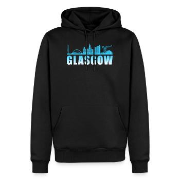 Glasgow England UK Ferien Geschenk Spruch Cool - Männer Premium Bio Hoodie - Schwarz - Vorne - Nico (187cm)