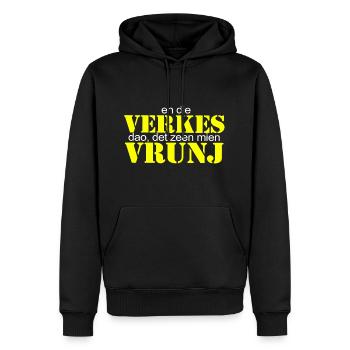 And die verkes dao, det zeen mien vrunj - Men’s Premium Organic Hoodie - black - Front - Nico (187cm)