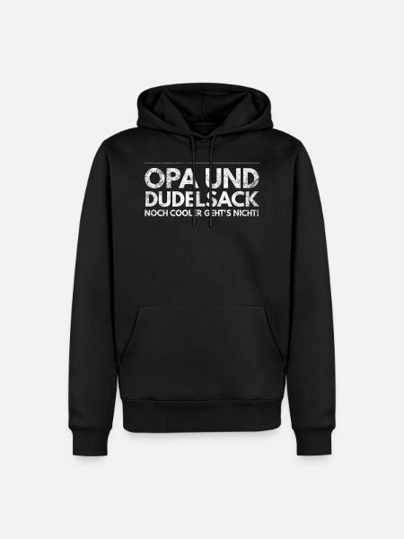 Opa und Dudelsack cooler gehts nicht Geschenk - Männer Premium Bio Hoodie - Schwarz