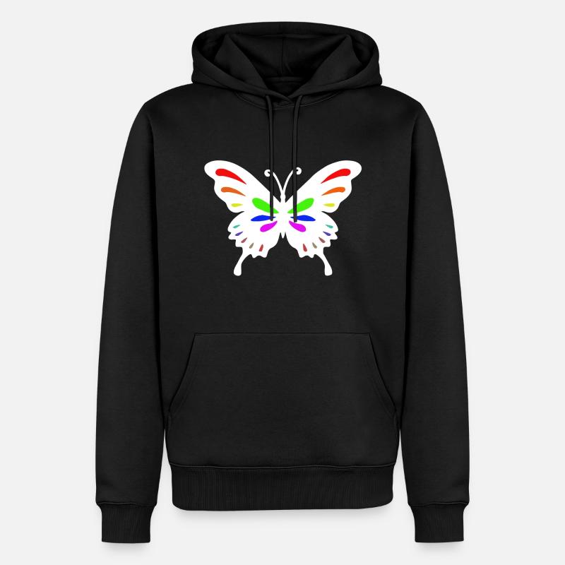 papillon papillon - Sweat à capuche Premium bio Homme - noir