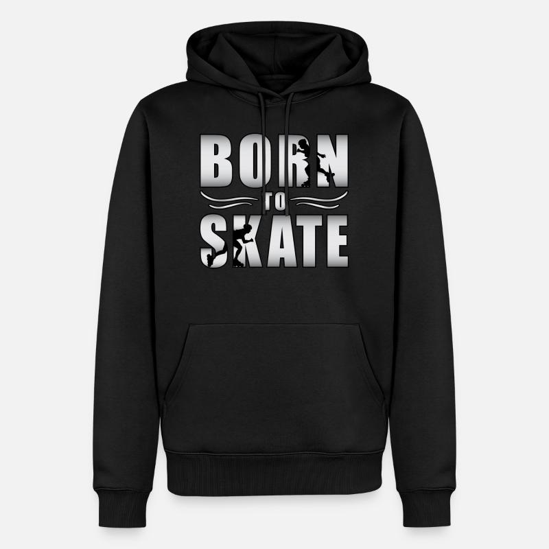 Inliner Skater Inline Skating Skate Geschenkidee - Männer Premium Bio Hoodie - Schwarz