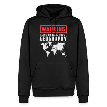 Geografie Lehrer Geocaching Geography Geschenkidee - Männer Premium Bio Hoodie - Schwarz - Vorne - Nico (187cm)