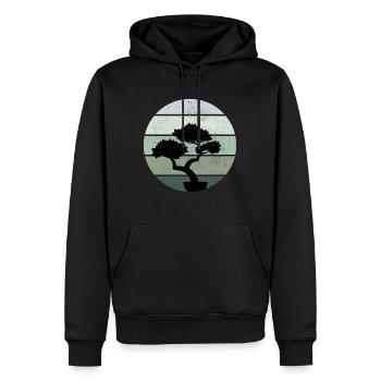 Bonsai Baum Japanische Tradition Pazifischer Ozean - Männer Premium Bio Hoodie - Schwarz - Vorne - Nico (187cm)