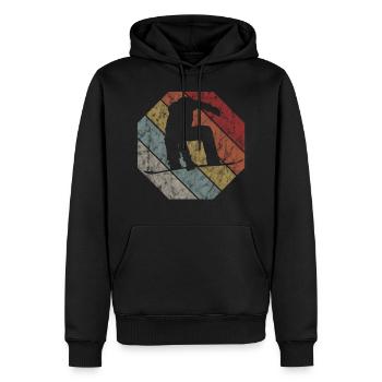 Snowboard Snowboarder Snowboarding Retro Gift - Men’s Premium Organic Hoodie - black - Front - Nico (187cm)