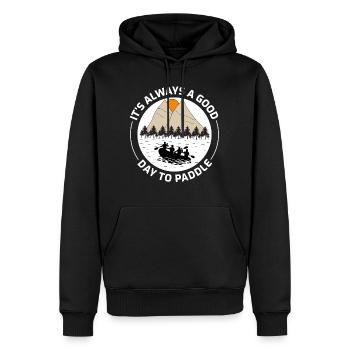 Équipe de rafting Raft White Water Rafter Paddle Cadeau - Sweat à capuche Premium bio Homme - noir - Devant - Nico (187cm)