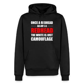 Redhead Hair Quote Funny Humour Dire - Sweat à capuche Premium bio Homme - noir - Devant - Nico (187cm)