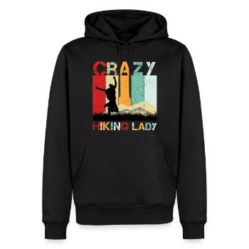 Wandern/Hiking Lady - Männer Premium Bio Hoodie - Schwarz - Vorne - Nico (187cm)