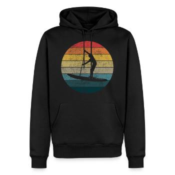 Stand Up Paddling Stand-up Paddling Sup Retro - Men’s Premium Organic Hoodie - black - Front - Nico (187cm)