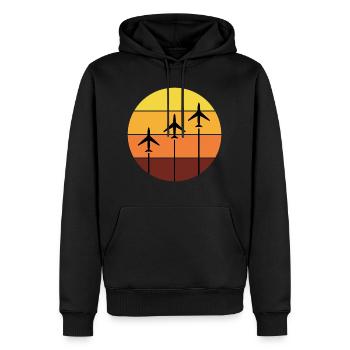 RC Modellflugzeuge Flugzeug Flugzeug Vintage Retro - Männer Premium Bio Hoodie - Schwarz - Vorne - Nico (187cm)