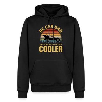 RC Auto 4 x 4 Offroad Vintage Retro Papa Väter Tag - Männer Premium Bio Hoodie - Schwarz - Vorne - Nico (187cm)