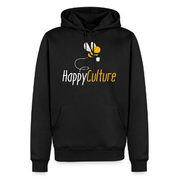 Happyculture cadeau drôle apiculture parodie happy - Sweat à capuche Premium bio Homme - noir - Devant - Nico (187cm)