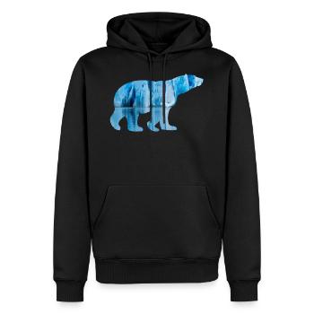 Polar Bear Polar Bear - Men’s Premium Organic Hoodie - black - Front - Nico (187cm)