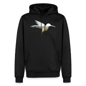 Kolibri - Männer Premium Bio Hoodie - Schwarz - Vorne - Nico (187cm)