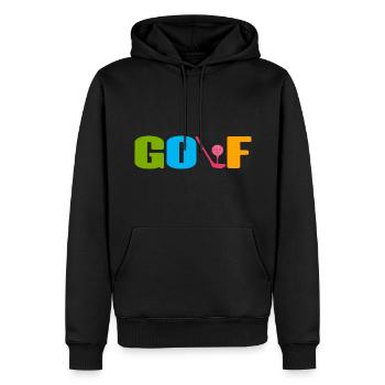 Golf Golfer - Men’s Premium Organic Hoodie - black - Front - Nico (187cm)