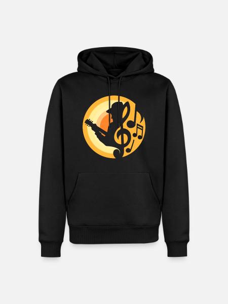 Guitar Player - Men’s Premium Organic Hoodie - black