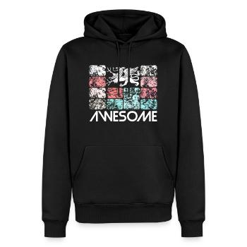 Génial Rostock - Sweat à capuche Premium bio Homme - noir - Devant - Nico (187cm)