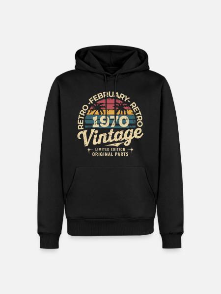 February 1970 | Awesome since February 1970 - Men’s Premium Organic Hoodie - black