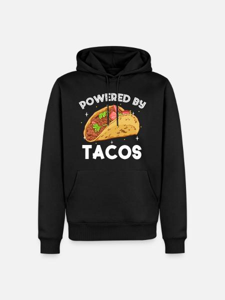 Powered by Tacos - Männer Premium Bio Hoodie - Schwarz