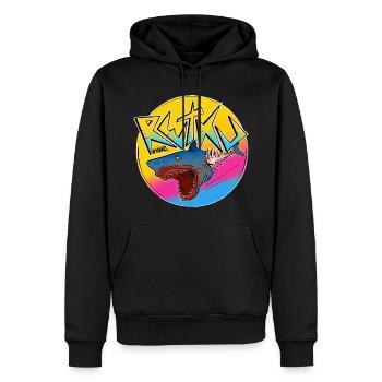 RetkuOriginals - GreatWhite - Männer Premium Bio Hoodie - Schwarz - Vorne - Nico (187cm)
