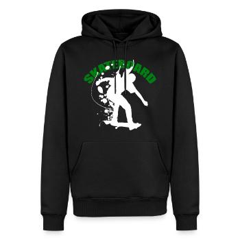 Skateboard Skate Skater - Sweat à capuche Premium bio Homme - noir - Devant - Nico (187cm)