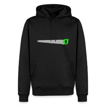 Säge - Männer Premium Bio Hoodie - Schwarz - Vorne - Nico (187cm)