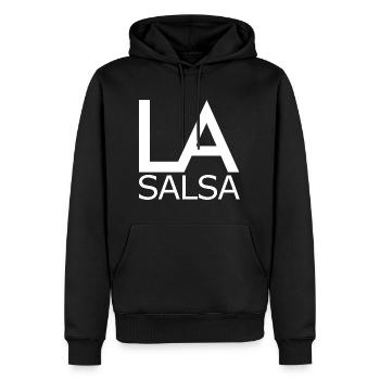 LA Salsa - Los Angeles Salsa - Salsa Dance Shirt - Sweat à capuche Premium bio Homme - noir - Devant - Nico (187cm)