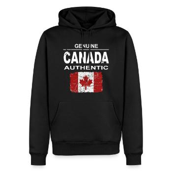 Kanada - Maple Leaf - Canada - Männer Premium Bio Hoodie - Schwarz - Vorne - Nico (187cm)
