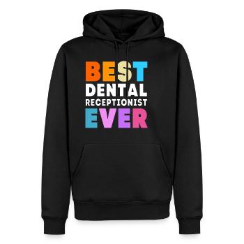 Rezeptionist Zahnarzt - Männer Premium Bio Hoodie - Schwarz - Vorne - Nico (187cm)