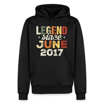 Juni 2017 Geburtstagsgeschenk Juni 2017 Juni 2017 - Männer Premium Bio Hoodie - Schwarz - Vorne - Nico (187cm)