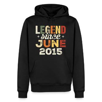 Juni 2015 Geburtstagsgeschenk Juni 2015 Juni 2015 - Männer Premium Bio Hoodie - Schwarz - Vorne - Nico (187cm)
