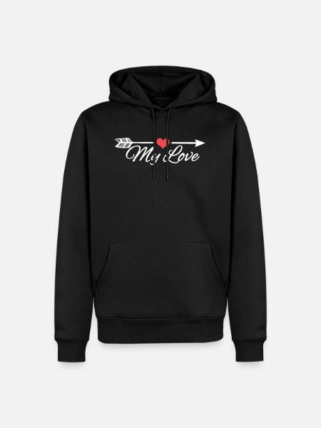 My Love T-Shirt - Sweat à capuche Premium bio Homme - noir