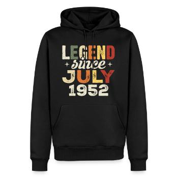 Juli 1952 Geburtstagsgeschenk Juli 1952 Geburtstag - Männer Premium Bio Hoodie - Schwarz - Vorne - Nico (187cm)