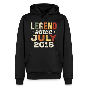 Juli 2016 Geburtstagsgeschenk Juli 2016 Geburtstag - Männer Premium Bio Hoodie - Schwarz - Vorne - Nico (187cm)