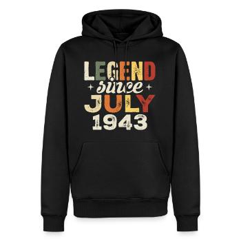 July 1943 Birthday Gift July 1943 Birthday - Men’s Premium Organic Hoodie - black - Front - Nico (187cm)
