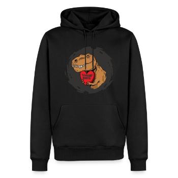 T Rex I Steal Hearts Stealing Hearts Design Love - Sweat à capuche Premium bio Homme - noir - Devant - Nico (187cm)