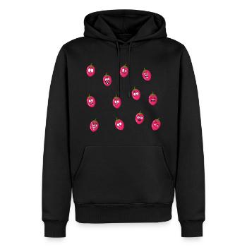 Tamarillo - Men’s Premium Organic Hoodie - black - Front - Nico (187cm)