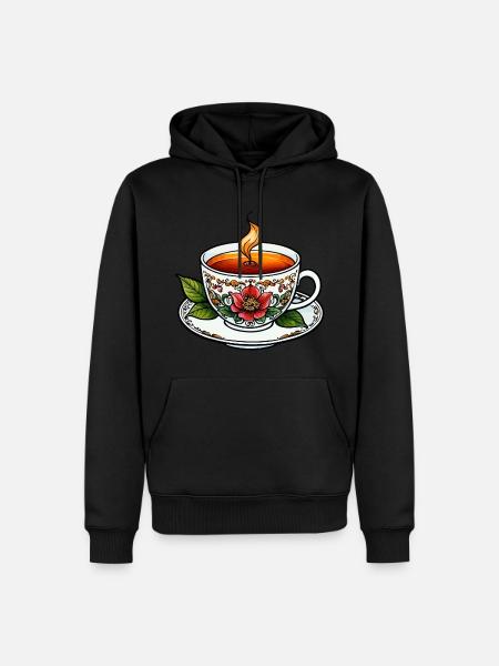 Teacup Neo Traditional - Men’s Premium Organic Hoodie - black